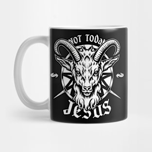 Not Today Jesus I Satanic Baphomet Goat Mug